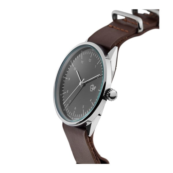 Harold karóra barna bőrszíjjal és fekete számlappal - CHPO-image-2