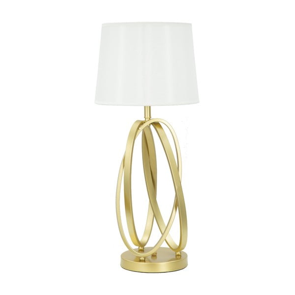 Circle fehér asztali lámpa aranyszínű lámpatesttel - Mauro Ferretti