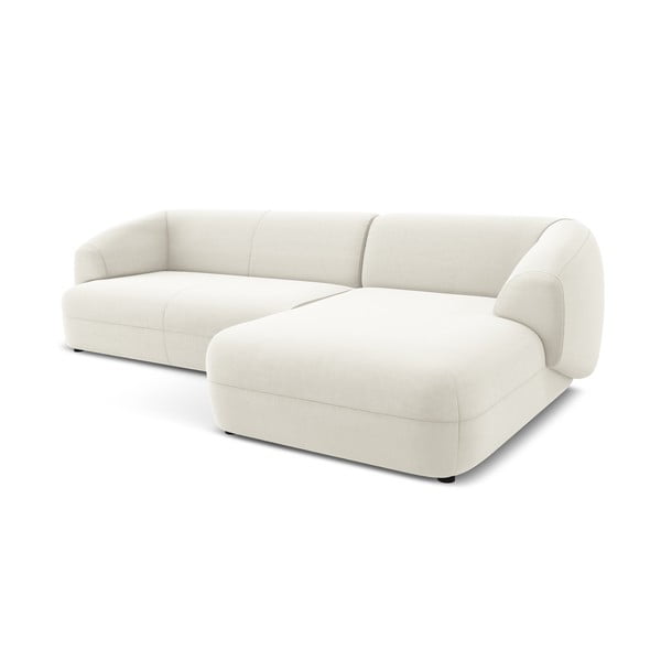 Fehér bársony sarokkanapé (jobb oldali) Moana – Makamii-image-4