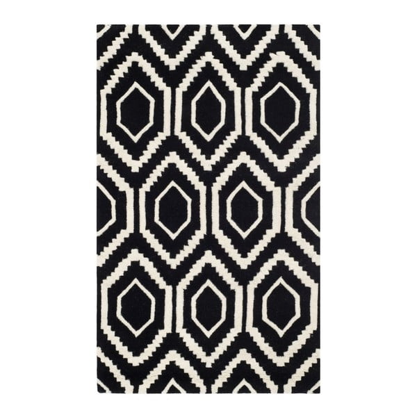 Essex fekete gyapjú szőnyeg, 152 x 91 cm - Safavieh