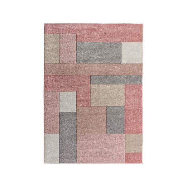 Cosmos rózsaszín-szürke szőnyeg, 120 x 170 cm - Flair Rugs