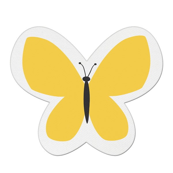 Pillow Toy Butterfly sárga pamutkeverék gyerekpárna, 26 x 30 cm - Mike & Co. NEW YORK