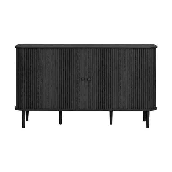 Fekete borovi fenyő komód 140x79x40 cm Nikko – House Nordic-image-3