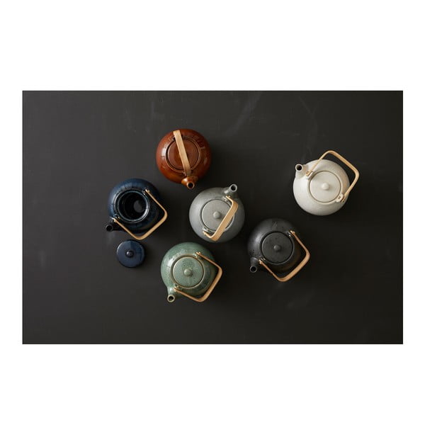 Zöld kerámia teáskanna szűrővel 1,2 l Gastro Green – Bitz-image-1