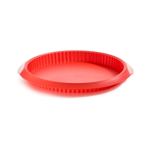 Piros szilikon quiche sütőforma, ⌀ 28 cm - Lékué