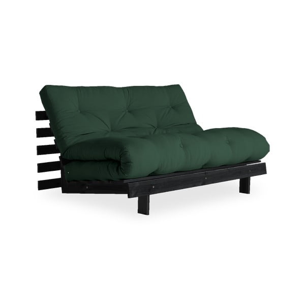 Roots Black/Forest Green sötétzöld kinyitható kanapé - Karup Design