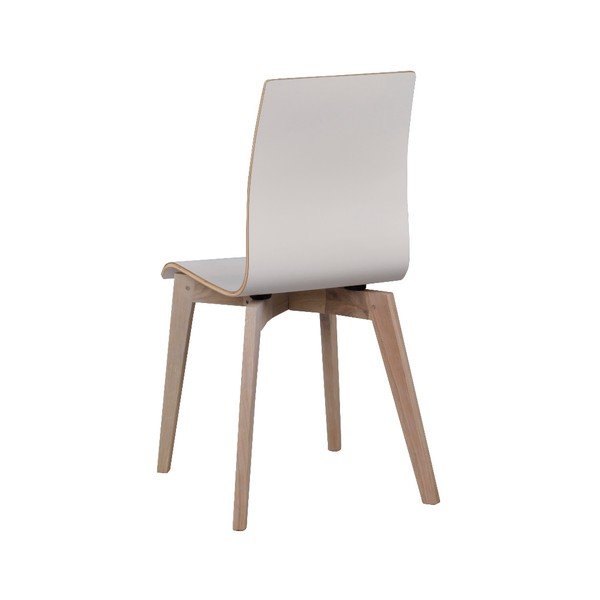 Grace fehér étkezőszék világosbarna lábakkal - Rowico-image-4