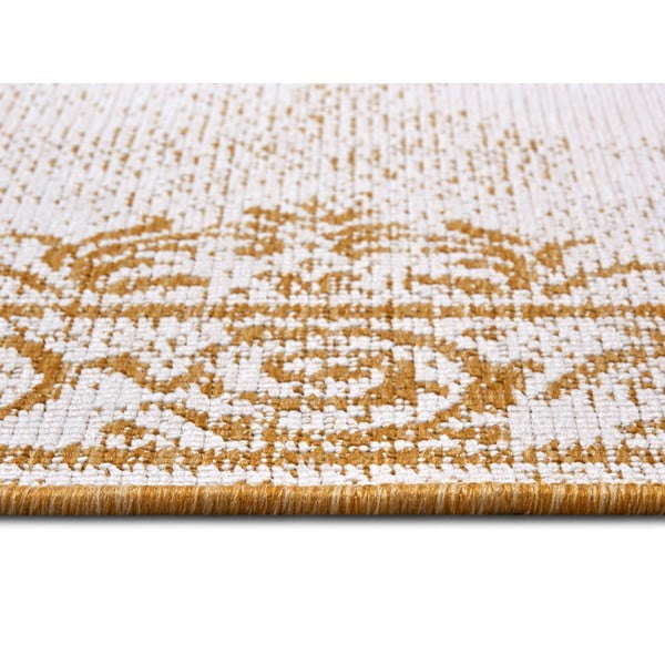Okkersárga-fehér kültéri szőnyeg 80x150 cm Cebu – NORTHRUGS-image-3