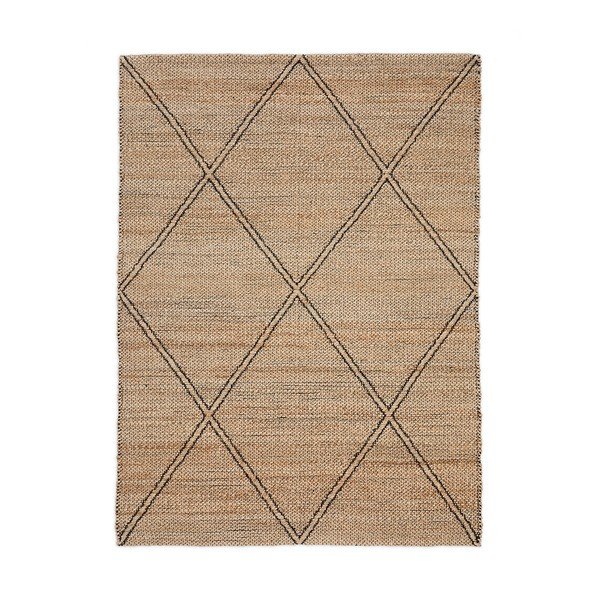 Natúr színű kézi szövésű juta szőnyeg 200x300 cm Vallalta – Kave Home