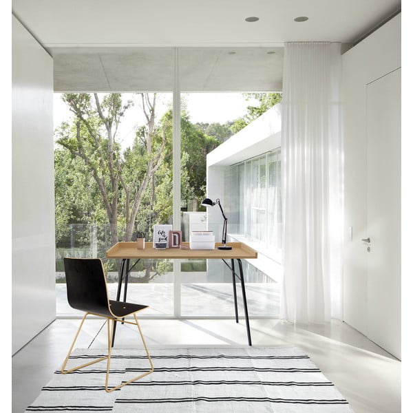 Rayburn íróasztal tölgyfa dekoros asztallappal 52x115 cm - Woodman-image-4