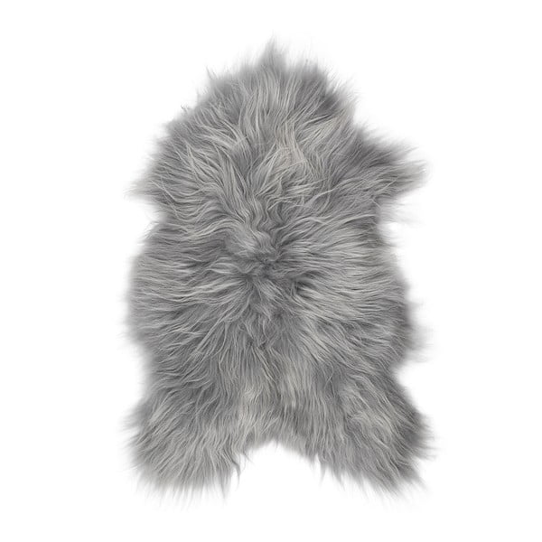 Ptelja szürke hosszú szálas birkabőr, 100 x 55 cm - Arctic Fur