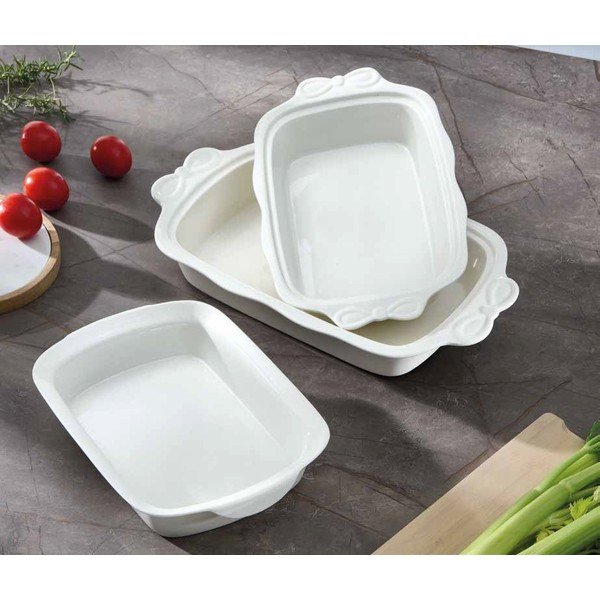New bone china sütőtál 23x37,5 cm Fiocco – Brandani-image-1