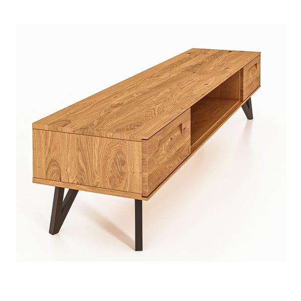 Tölgyfa TV-állvány 182x42 cm Golo - The Beds-image-3