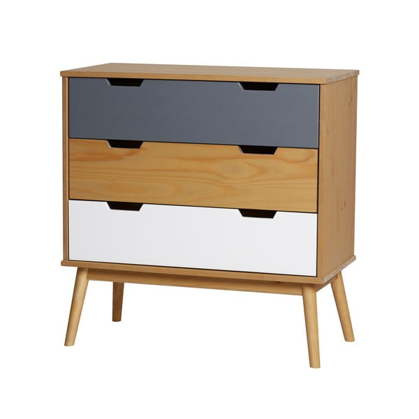 Cusco komód tömör borovi fenyőből, szélesség 80 cm - Marckeric-image-4