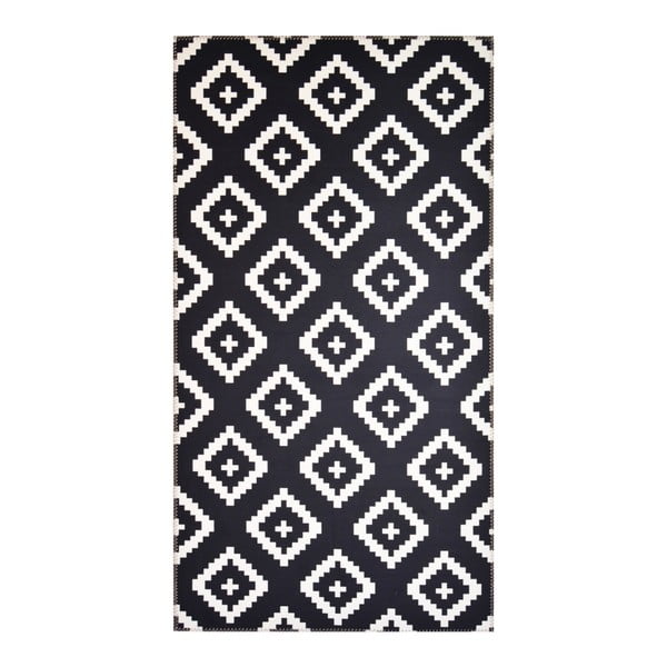 Winston fekete-fehér szőnyeg, 80 x 150 cm - Vitaus