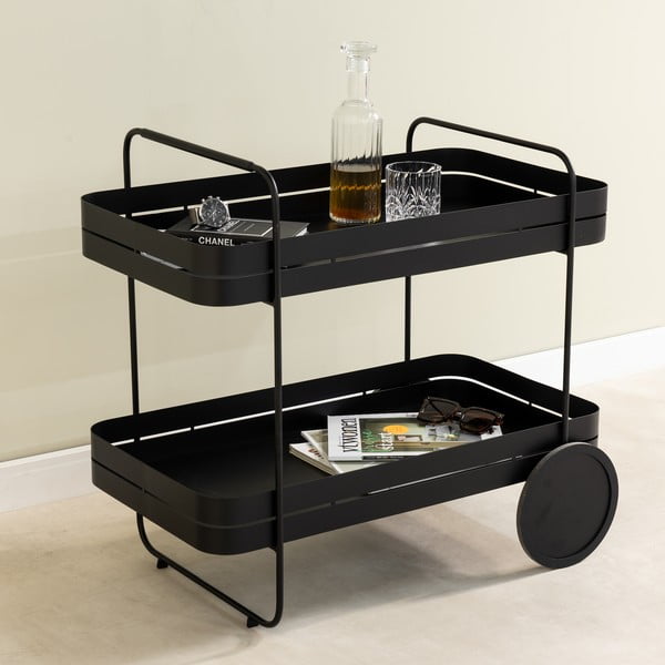 Fém gurulós zsúrkocsi 74x42 cm Gin & Trolley – Spinder Design-image-1