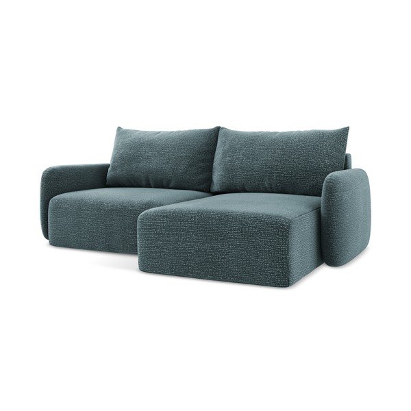 Türkiz kinyitható-tárolóhelyes sarokkanapé (jobb oldali) Kalena – Makamii-image-1