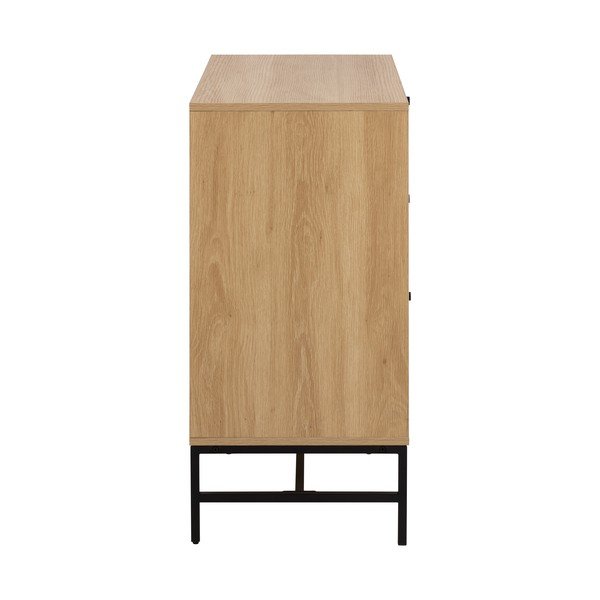 Natúr színű komód tölgyfa dekorral 81x80x40 cm Albany  – Actona-image-3