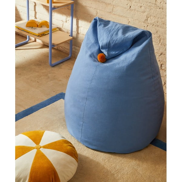 Kék gyerek babzsák Olvi – Kave Home-image-4