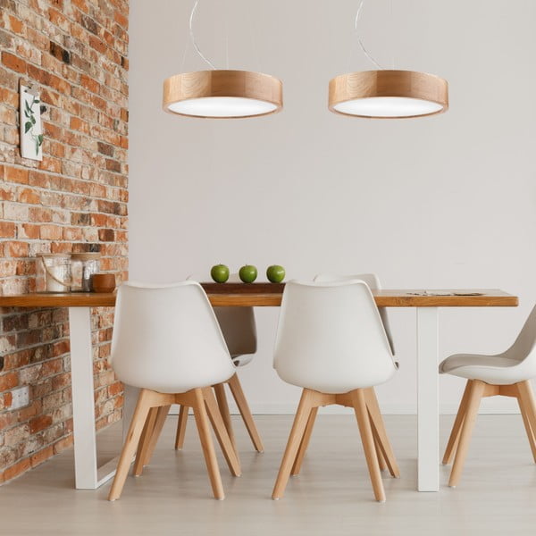 Barna függőlámpa üveg búrával ø 37 cm Eveline – LAMKUR-image-1