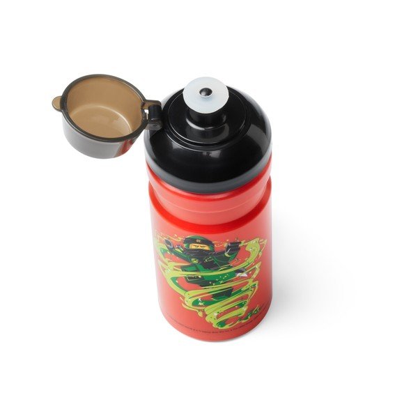 Ninjago piros kulacs fekete kupakkal, 390 ml - LEGO®-image-1