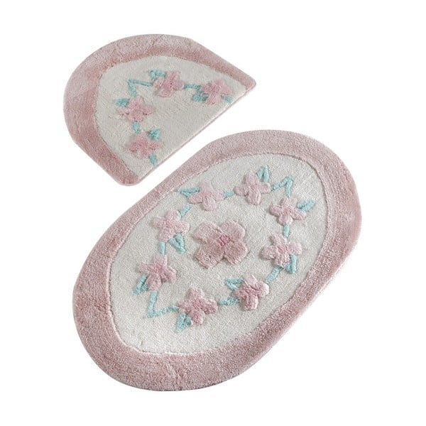 Essence Pink 2 darabos fürdőszobai kilépő szett - Confetti Bathmats
