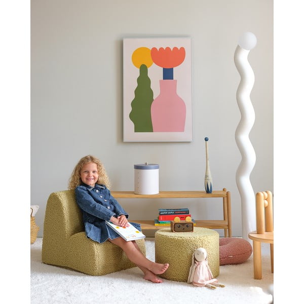 Zöld buklé gyerek puff – Wigiwama-image-2