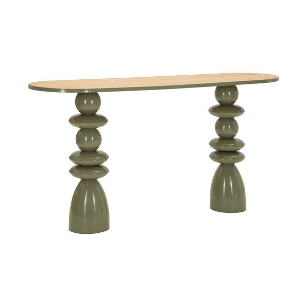 Zöld fém konzolasztal 45x150 cm Metal Console – Mauro Ferretti