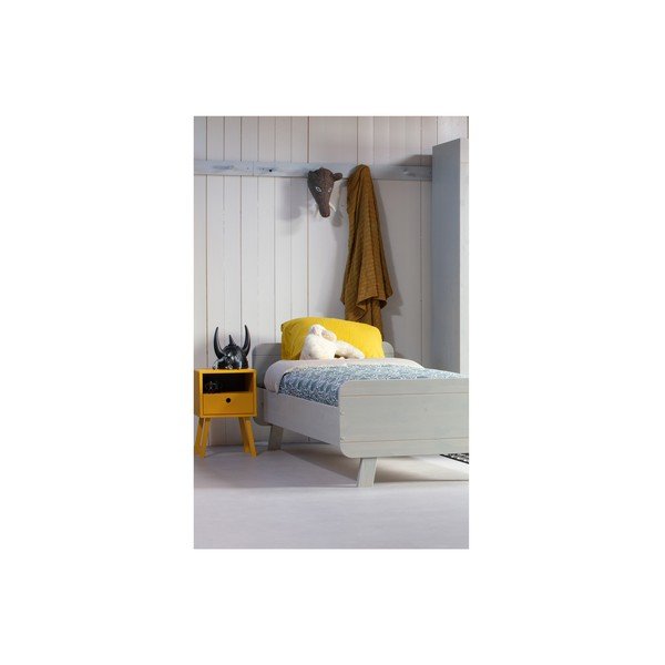 Sammie sárga éjjeliszekrény tömör borovi fenyőből - WOOOD-image-4