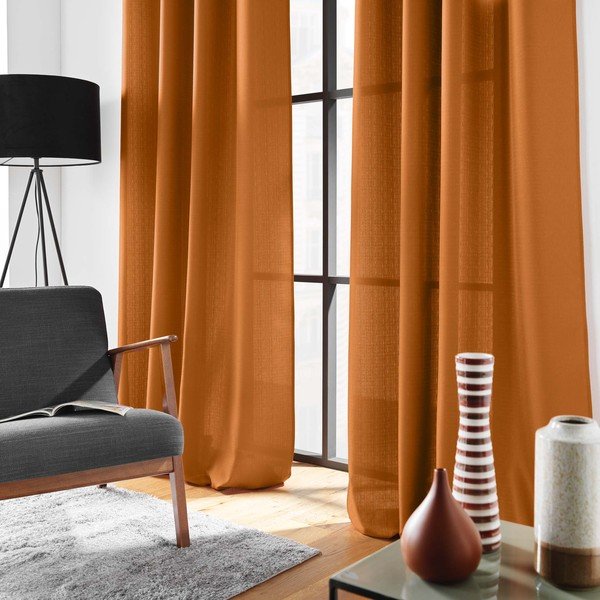 Barna függöny 140x260 cm Soline – douceur d'intérieur-image-1