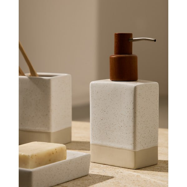 Krémszínű kerámia szappantartó Careli – Kave Home-image-3