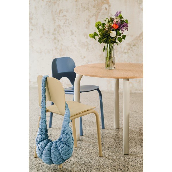 Kerek étkezőasztal tölgyfa dekoros asztallappal ø 100 cm Meko – noo.ma-image-2