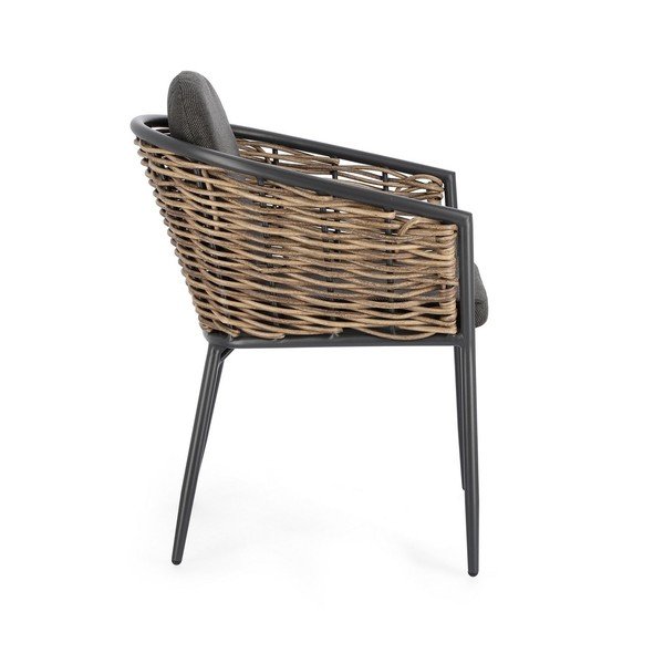 Szürke fém kerti szék Maribela   – Bizzotto-image-3