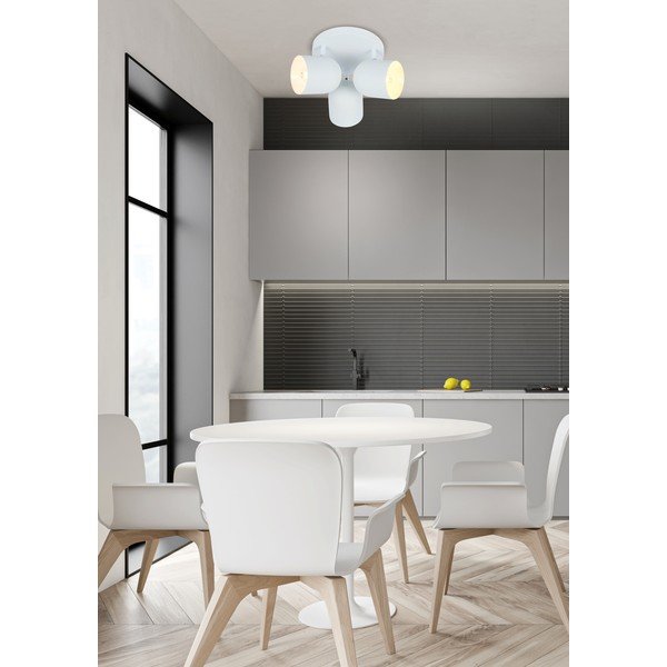 Fehér mennyezeti lámpa fém búrával 32x32 cm Azuro – Candellux Lighting-image-1