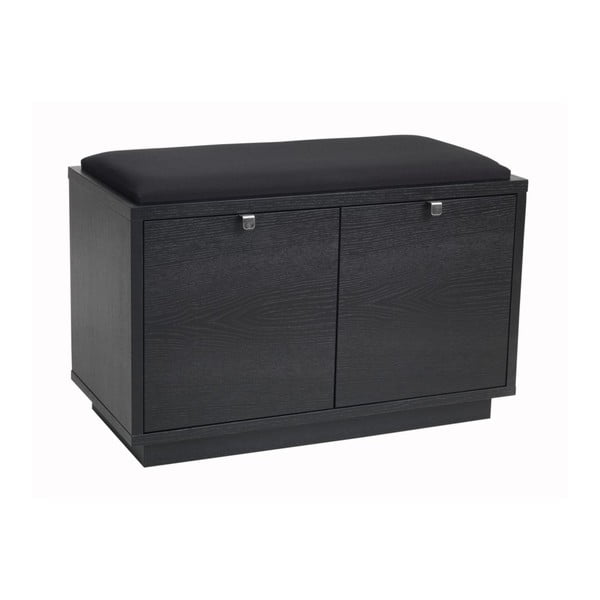 Confetti fekete ülőpad tárolóhellyel és fekete ülőrésszel, szélesség 70 cm - Rowico