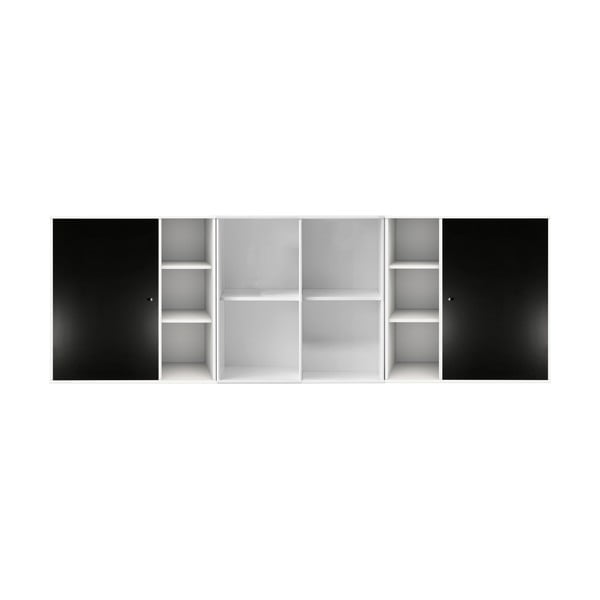 Fekete-fehér fali komód Hammel Mistral Kubus, 206 x 69 cm