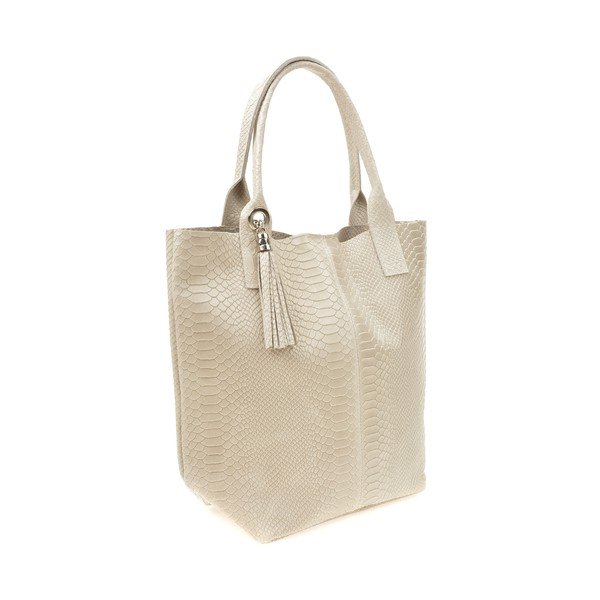 Lola bézs bőr shopper táska - Renata Corsi-image-2