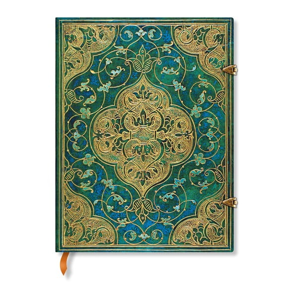Turquoise Chronicles keményfedeles vonalas jegyzetfüzet, 18 x 23 cm - Paperblanks