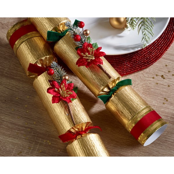 Karácsonyi cracker szett 6 db-os Poinsettia – Robin Reed-image-1