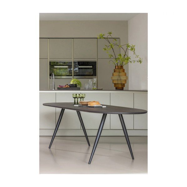 Étkezőasztal tölgyfa asztallappal 90x220 cm Tablo – WOOOD-image-1