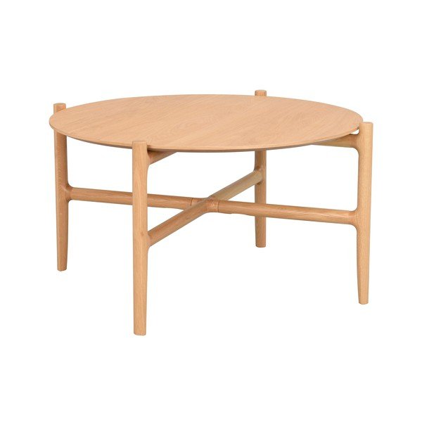 Holton tölgyfa tárolóasztal, ø 80 cm - Rowico-image-2