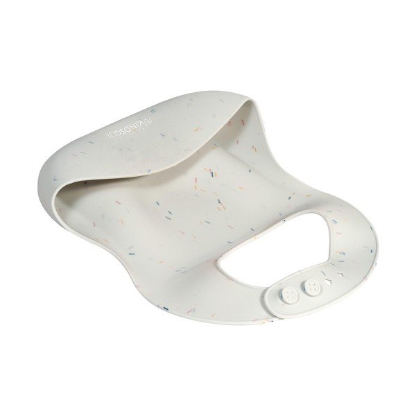 Bib Confetti fehér szilikon zsebes előke - Kindsgut-image-3