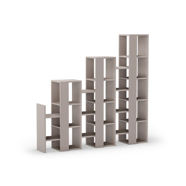 Szürkésbézs polcos állvány 158x151 cm Anissa – Marckeric-image-3