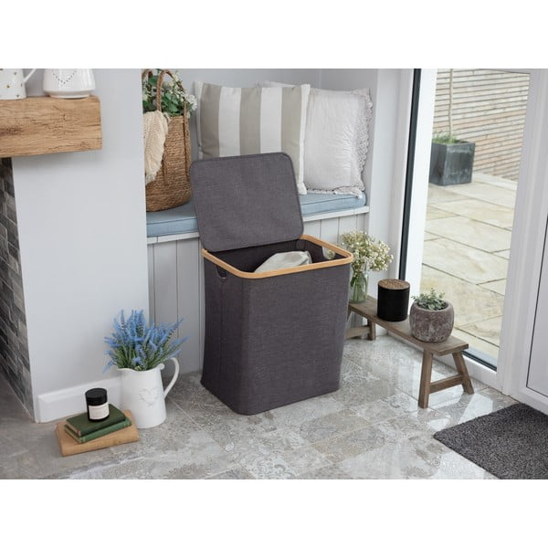 Textil szennyeskosár 70 l Bamboo – Addis-image-1