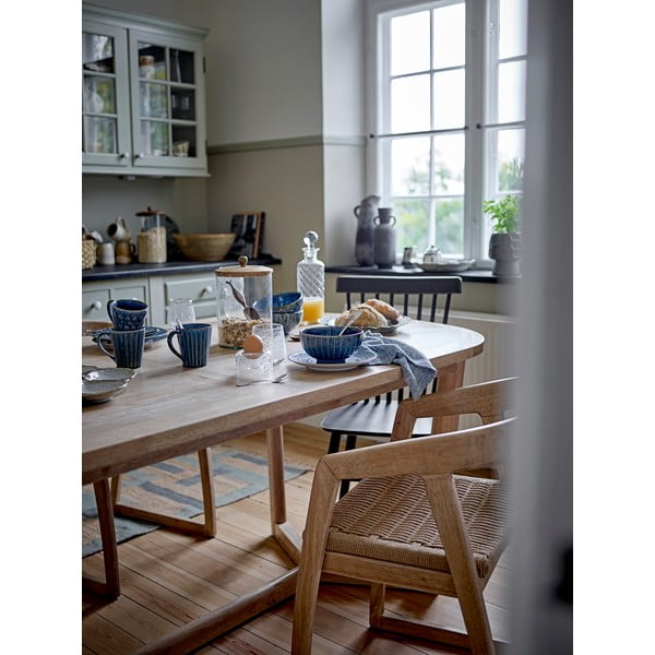 Kaucsukfa étkezőasztal 100x200 cm Serrone – Bloomingville-image-1