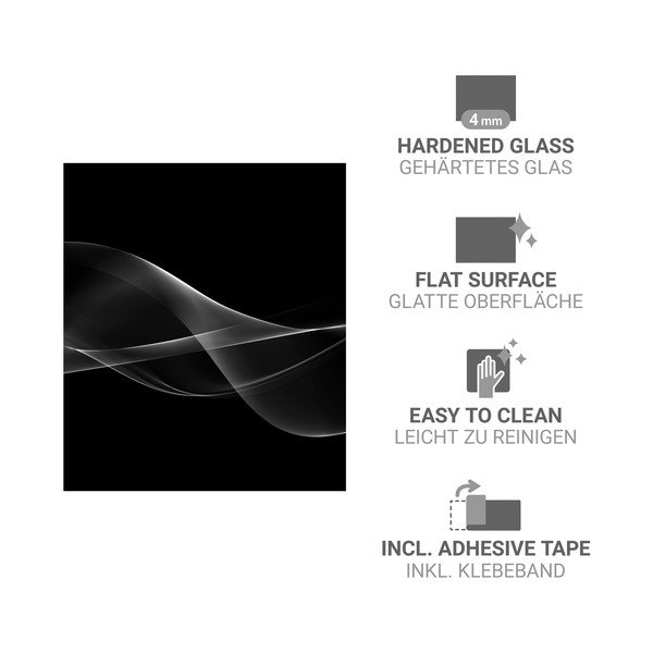 Edzett üveg falvédő tűzhelyhez 70x60 cm Smoke – Wenko-image-3