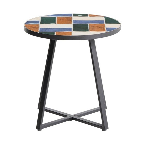 Kerek kerti kisasztal kerámia asztallappal ø 45 cm Tella – Kave Home-image-3