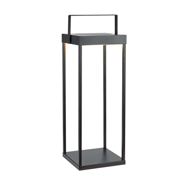 Fekete napelemes-USB kültéri LED lámpás (magasság 53 cm) Pure – Markslöjd