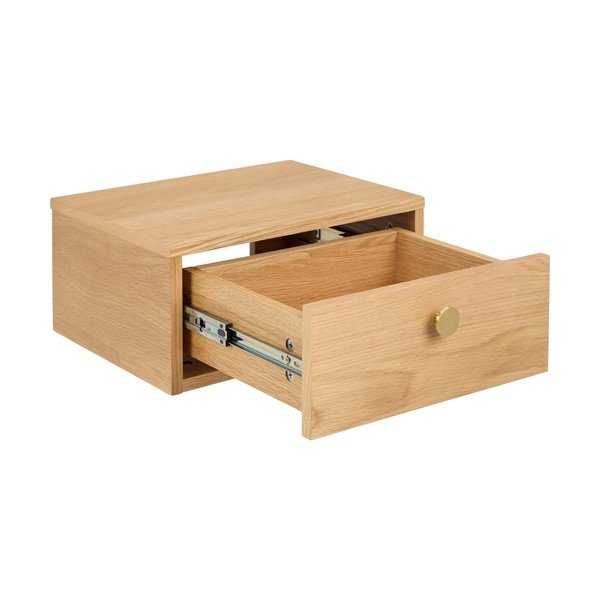 Világos natúr színű éjjeliszekrény tölgyfa dekorral Monfort – Actona-image-3