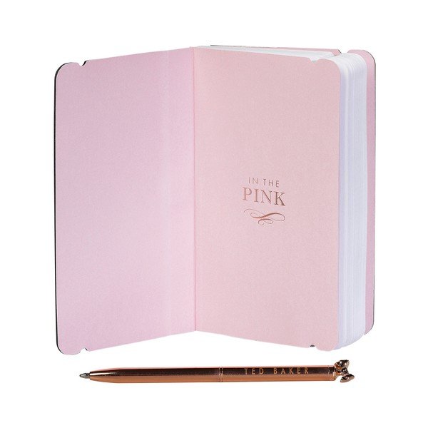 Bow rózsaszín jegyzetfüzet golyóstollal - Ted Baker-image-1